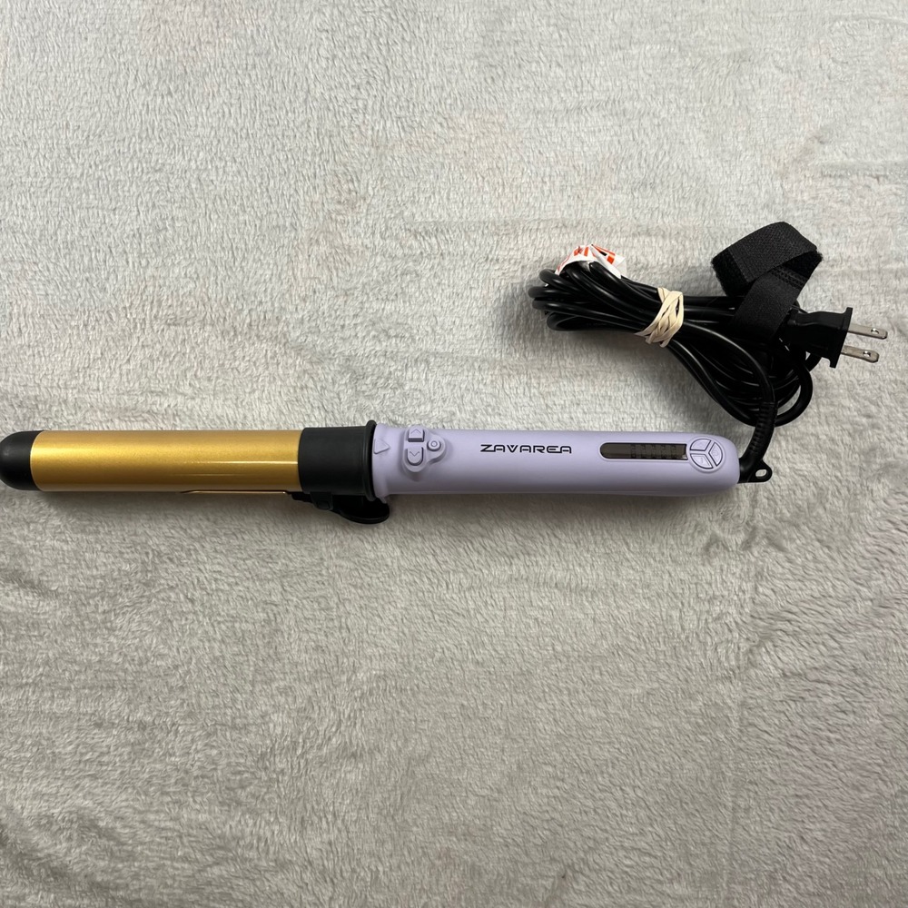 Zavarea UV217 Lavender Rotating Curling Iron 1.25 Inch 32mm Gold Barrel 410F